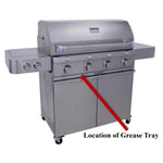 Recalled Saber Grill & location of grease tray